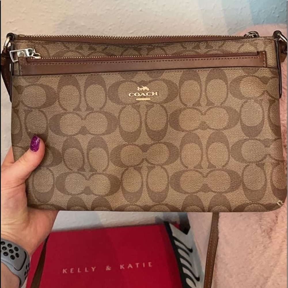 Brown coach purse